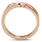 MATK1491 - IP Rose Gold(Ion Plating) Stainless Steel Ring with AAA Grade CZ  in Clear