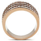 MATK1492 - IP Rose Gold(Ion Plating) Stainless Steel Ring with AAA Grade CZ  in Clear