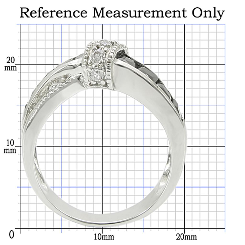 MATK1494 - High polished (no plating) Stainless Steel Ring with AAA Grade CZ  in Jet