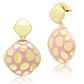 MATK1502 - IP Gold(Ion Plating) Stainless Steel Earrings with Epoxy  in Light Rose