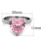 MATK1513 - High polished (no plating) Stainless Steel Ring with AAA Grade CZ  in Rose