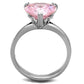 MATK1513 - High polished (no plating) Stainless Steel Ring with AAA Grade CZ  in Rose