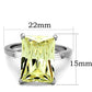 MATK1514 - High polished (no plating) Stainless Steel Ring with AAA Grade CZ  in Citrine Yellow