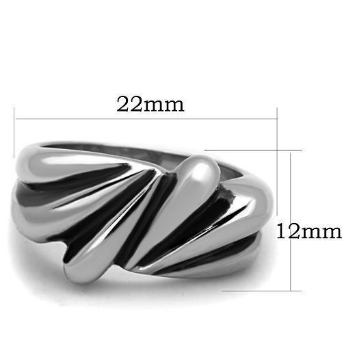 MATK1520 - High polished (no plating) Stainless Steel Ring with No Stone