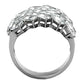 MATK1522 - High polished (no plating) Stainless Steel Ring with AAA Grade CZ  in Clear