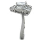 MATK1527 - High polished (no plating) Stainless Steel Ring with AAA Grade CZ  in Clear