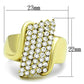 MATK1554 - IP Gold(Ion Plating) Stainless Steel Ring with AAA Grade CZ  in Clear