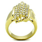 MATK1554 - IP Gold(Ion Plating) Stainless Steel Ring with AAA Grade CZ  in Clear