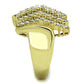 MATK1554 - IP Gold(Ion Plating) Stainless Steel Ring with AAA Grade CZ  in Clear