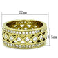 MATK1558 - IP Gold(Ion Plating) Stainless Steel Ring with AAA Grade CZ  in Clear