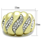 MATK1559 - Two-Tone IP Gold (Ion Plating) Stainless Steel Ring with Top Grade Crystal  in Clear