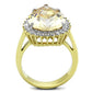 MATK1564 - Two-Tone IP Gold (Ion Plating) Stainless Steel Ring with AAA Grade CZ  in Champagne
