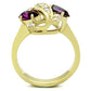 MATK1567 - IP Gold(Ion Plating) Stainless Steel Ring with Top Grade Crystal  in Amethyst