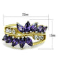 MATK1568 - Two-Tone IP Gold (Ion Plating) Stainless Steel Ring with AAA Grade CZ  in Amethyst