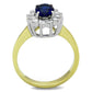 MATK1570 - Two-Tone IP Gold (Ion Plating) Stainless Steel Ring with Synthetic Synthetic Glass in Montana