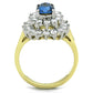 MATK1572 - Two-Tone IP Gold (Ion Plating) Stainless Steel Ring with Top Grade Crystal  in Montana