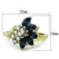 MATK1573 - Two-Tone IP Gold (Ion Plating) Stainless Steel Ring with Top Grade Crystal  in Montana