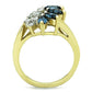 MATK1573 - Two-Tone IP Gold (Ion Plating) Stainless Steel Ring with Top Grade Crystal  in Montana