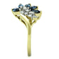 MATK1573 - Two-Tone IP Gold (Ion Plating) Stainless Steel Ring with Top Grade Crystal  in Montana