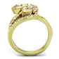 MATK1574 - IP Gold(Ion Plating) Stainless Steel Ring with AAA Grade CZ  in Champagne