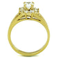 MATK1583 - IP Gold(Ion Plating) Stainless Steel Ring with AAA Grade CZ  in Clear