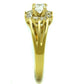 MATK1583 - IP Gold(Ion Plating) Stainless Steel Ring with AAA Grade CZ  in Clear