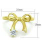 MATK1585 - IP Gold(Ion Plating) Stainless Steel Ring with AAA Grade CZ  in Clear