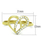 MATK1586 - IP Gold(Ion Plating) Stainless Steel Ring with AAA Grade CZ  in Clear
