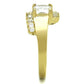MATK1588 - IP Gold(Ion Plating) Stainless Steel Ring with AAA Grade CZ  in Clear