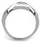 MATK1602 - High polished (no plating) Stainless Steel Ring with Epoxy  in Jet