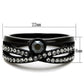 MATK1620 - IP Black(Ion Plating) Stainless Steel Ring with Top Grade Crystal  in Hematite