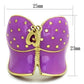 MATK1621 - IP Gold(Ion Plating) Stainless Steel Ring with Epoxy  in Amethyst