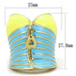 MATK1623 - IP Gold(Ion Plating) Stainless Steel Ring with Epoxy  in Multi Color