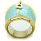 MATK1623 - IP Gold(Ion Plating) Stainless Steel Ring with Epoxy  in Multi Color