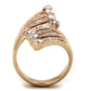 MATK1631 - IP Rose Gold(Ion Plating) Stainless Steel Ring with AAA Grade CZ  in Clear