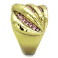 MATK1638 - IP Gold(Ion Plating) Stainless Steel Ring with Top Grade Crystal  in Light Rose