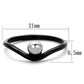 MATK1645 - Two-Tone IP Black Stainless Steel Ring with No Stone