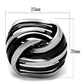 MATK1660 - Two-Tone IP Black Stainless Steel Ring with No Stone