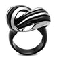 MATK1660 - Two-Tone IP Black Stainless Steel Ring with No Stone