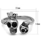 MATK1661 High polished (no plating) Stainless Steel Ring with Top Grade Crystal in Jet