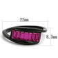 MATK1664 - IP Black(Ion Plating) Stainless Steel Ring with Top Grade Crystal  in Fuchsia