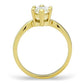 MATK1673 - IP Gold(Ion Plating) Stainless Steel Ring with AAA Grade CZ  in Clear