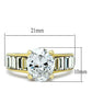 MATK1675 - IP Gold(Ion Plating) Stainless Steel Ring with AAA Grade CZ  in Clear