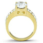 MATK1675 - IP Gold(Ion Plating) Stainless Steel Ring with AAA Grade CZ  in Clear
