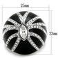 MATK1679 - High polished (no plating) Stainless Steel Ring with Top Grade Crystal  in Clear