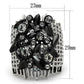 MATK1687 - Two-Tone IP Black Stainless Steel Ring with Top Grade Crystal  in Black Diamond