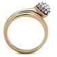 MATK1693 - IP Rose Gold(Ion Plating) Stainless Steel Ring with Top Grade Crystal  in Clear