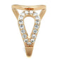 MATK1694 - IP Rose Gold(Ion Plating) Stainless Steel Ring with AAA Grade CZ  in Clear