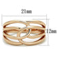 MATK1696 - IP Rose Gold(Ion Plating) Stainless Steel Ring with No Stone