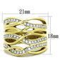 MATK1699 - Two-Tone IP Gold (Ion Plating) Stainless Steel Ring with AAA Grade CZ  in Clear